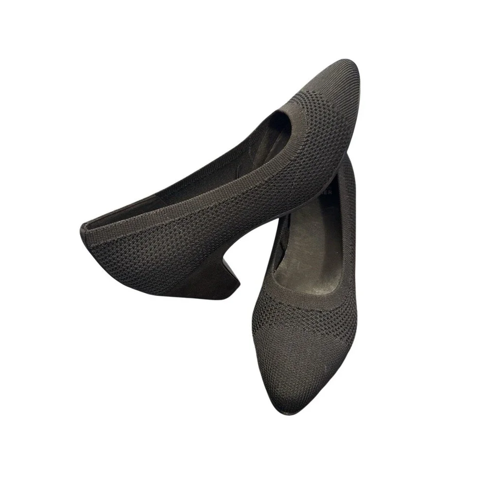 Eileen Fisher Womens Kiss Stretch Knit Pumps Size 8 Black Heels Comfort Workwear